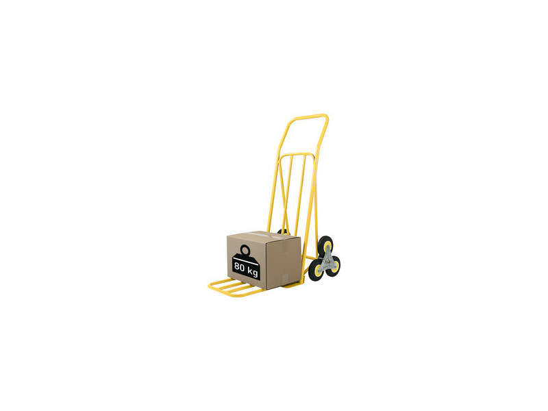 Wonday Diable d'escalier en tube d'acier, 2x 3 roues