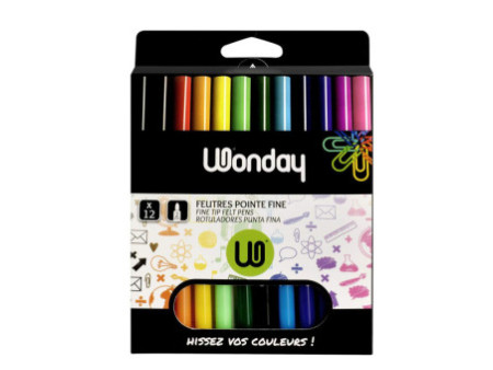 Wonday Feutre MIN'O, pointe fine, étui carton de 12