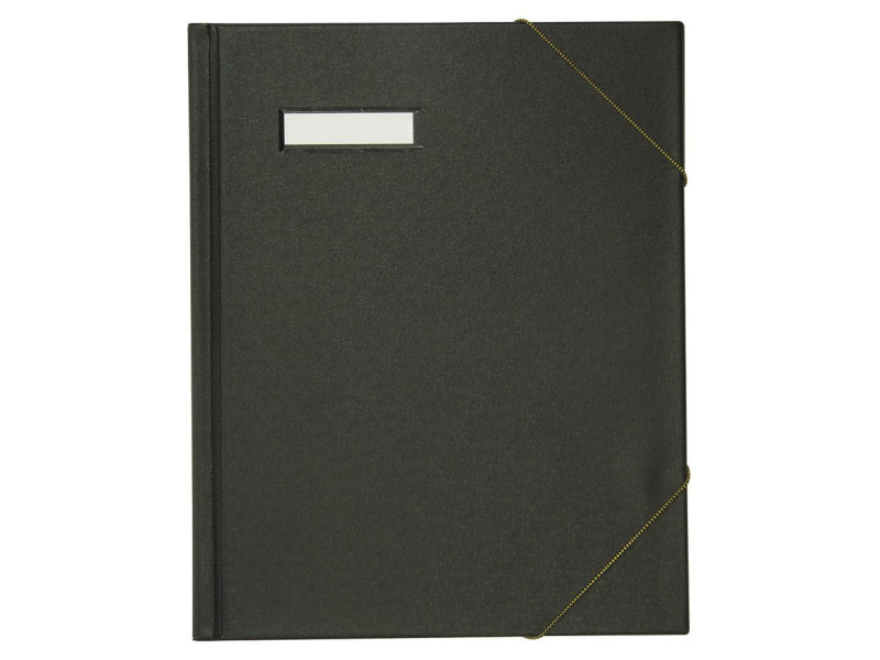 ELBA Chemise à courrier A4 en PVC, avec élastique, noir