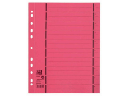 Oxford Intercalaire avec perforation, A4 extra large, rouge