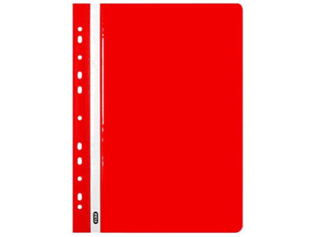 Oxford Chemise de rangement à lamelle, A4, PP, rouge