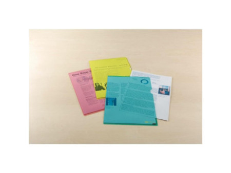 Oxford Pochettes coin Premium, A4, PVC, transparent, bleu