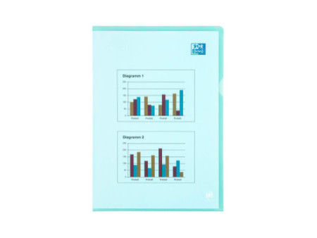 Oxford Pochettes coin Premium, A4, PVC, transparent, vert