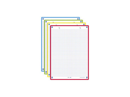 Oxford Fiches bristol REVISION 2.0, A5, bord de couleur