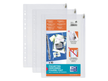 Oxford Pochette fourre-tout, 305 x 170 mm, PVC, transparent