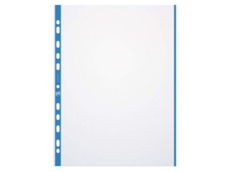Oxford Pochettes perforées A4 avec bande colorée, PP, 0,09 m