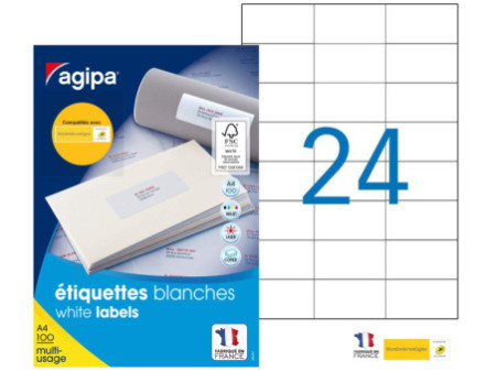 agipa Etiquette universelle, 70 x 37 mm, POSE EXPRESS
