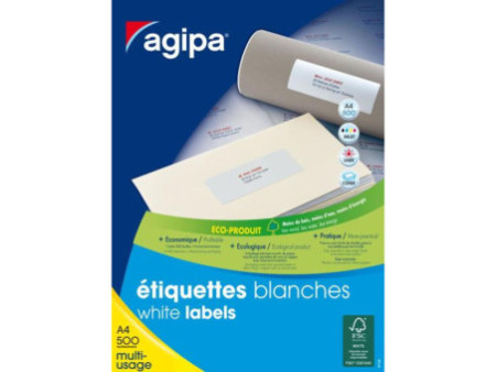 agipa Etiquette universelle, 210 x 148,5 mm, blanc