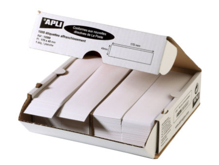 APLI Etiquette d'affranchissement, 170 x 45 mm, blanc