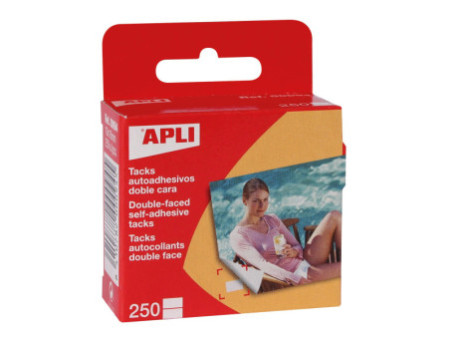APLI Pastilles photo adhésives double face, 10 x 16 mm