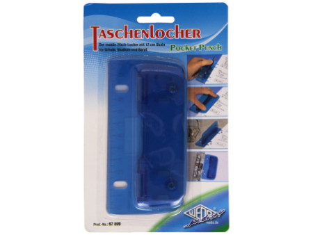 WEDO Perforateur de poche, capacité: 3 feuilles, couleurs