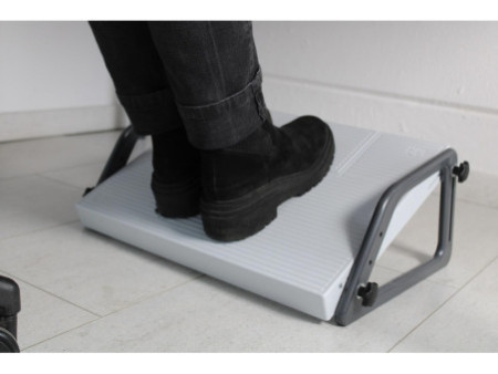 WEDO Repose-pieds Relax, ajustable en hauteur, gris clair