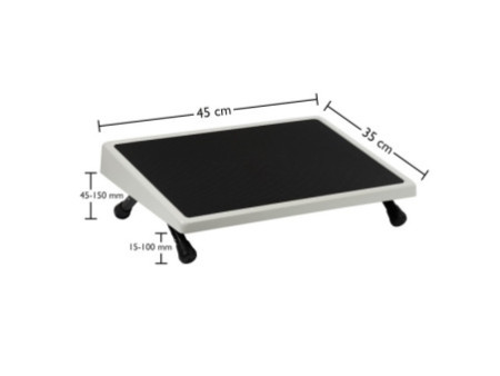 WEDO Repose-pieds EDV, réglable en hauteur, gris clair
