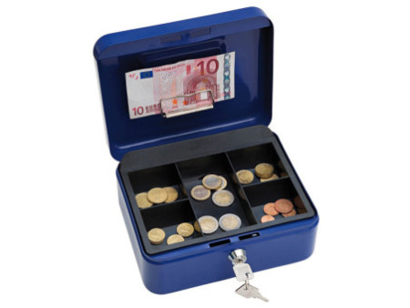 WEDO Caisse avec clip, (L)200 x (P)160 x (H)90 mm, bleu