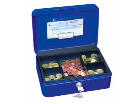WEDO Caisse avec clip, (L)250 x (P)180 x (H)90 mm, bleu