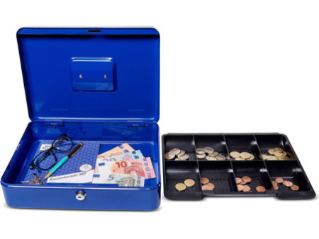 MAUL Caisse à monnaie, (L)300 x (P)245 x (H)90 mm, bleu