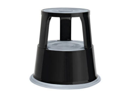 WEDO Tabouret marchepied, en métal, RAL 9005, noir