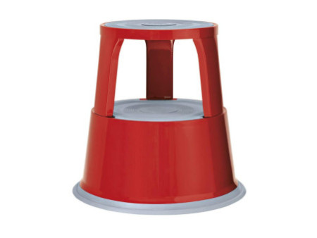 WEDO Tabouret marchepied, en métal, RAL 3000, rouge
