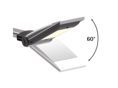 MAUL Lampe de bureau à LED MAULprimus, dimmable, argent/noir