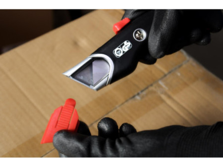 WEDO Safety-Cutter Premium, lame: 19 mm, noir/rouge