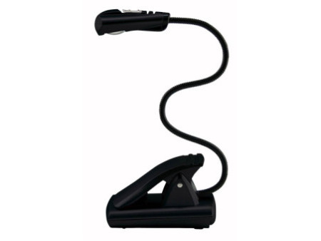 WEDO Lampe de lecture LED avec clip, mobile, 1 LED, noir