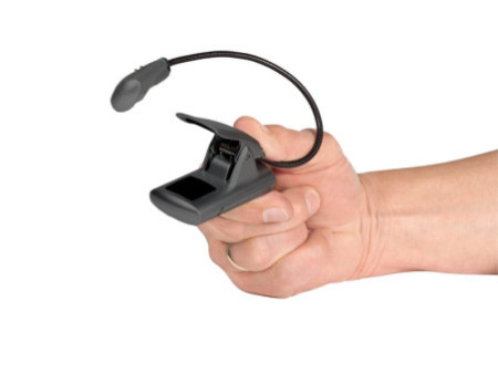 WEDO Lampe de lecture LED avec clip, mobile, 1 LED, noir