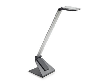 MAUL Lampe de bureau à LED Maulsolaris, socle, argent