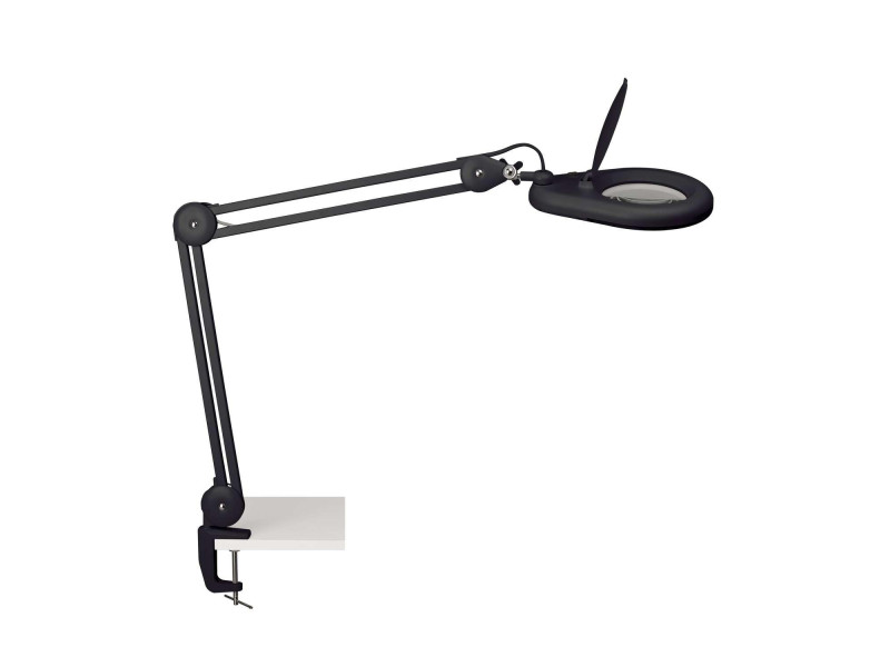 MAUL Lampe loupe à LED MAULviso, avec pince, noir
