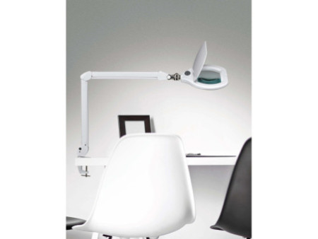 MAUL Lampe loupe à LED MAULcrystal, avec pince, blanc