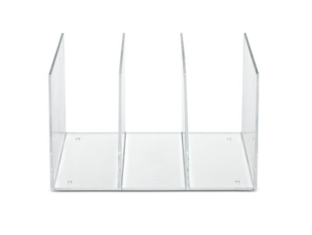 MAUL Porte-revues acrylique, 3 compartiments, transparent