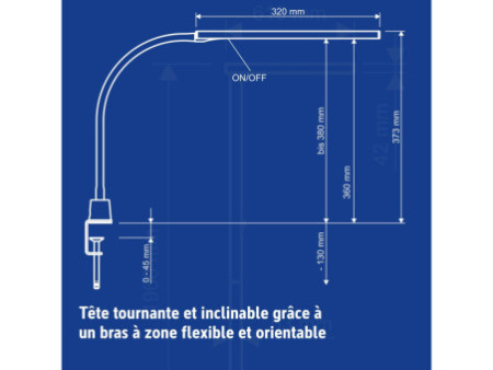 MAUL Lampe de bureau à LED MAULpirro, avec pince, noir