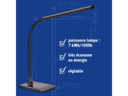MAUL Lampe de bureau à LED MAULpirro, avec socle, noir