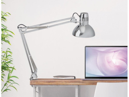 MAUL Lampe de bureau MAULstudy chrome, sans ampoule