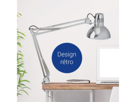 MAUL Lampe de bureau MAULstudy chrome, sans ampoule
