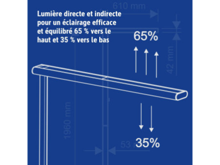 MAUL Lampadaire à LED MAULjet, argent