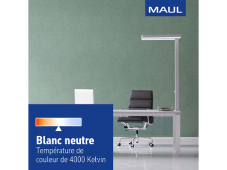 MAUL Lampadaire à LED version bureau MAULjaval, argent