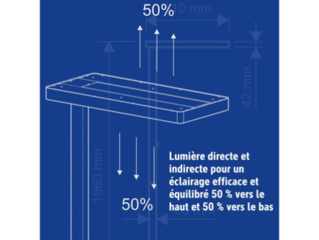 MAUL Lampadaire à LED version bureau MAULjaval, argent