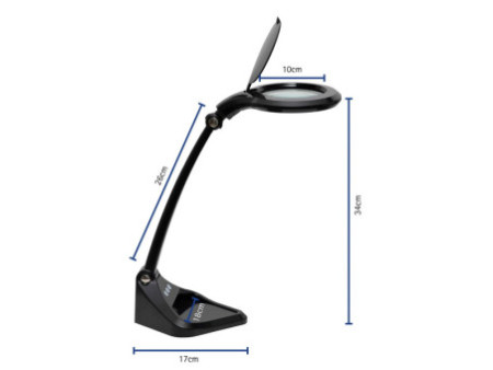 MAUL Lampe loupe à LED MAULiris, dimmable, noir