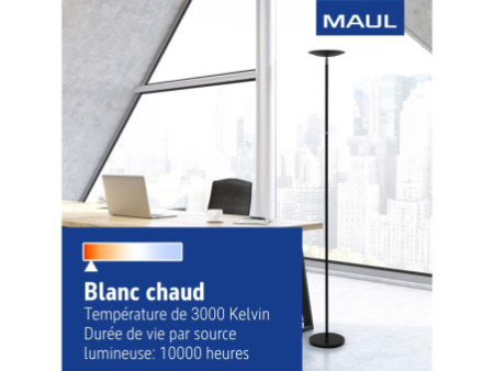 MAUL Lampadaire à LED MAULsphere, noir mat