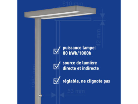 MAUL Lampadaire à LED MAULjaval, dimmable, avec socle
