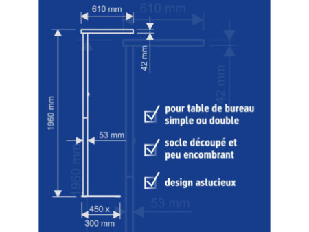 MAUL Lampadaire à LED MAULjaval, dimmable, avec socle