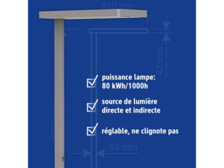 MAUL Lampadaire de bureau à LED MAULjuvis sensor, pince