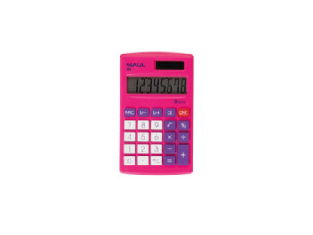 MAUL Calculatrice de poche M 8, 8 chiffres, rose