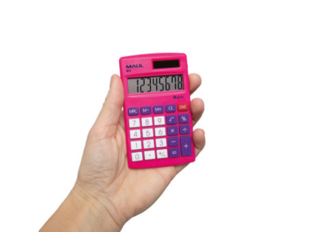 MAUL Calculatrice de poche M 8, 8 chiffres, rose