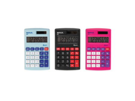 MAUL Calculatrice de poche M 8, 8 chiffres, rose