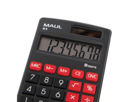 MAUL Calculatrice de poche M 8, 8 chiffres, noir