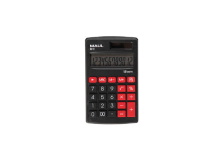 MAUL Calculatrice de poche M 12, 12 chiffres, noir