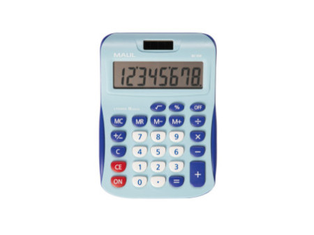 MAUL Calculatrice de bureau MJ 550, 8 chiffres, bleu clair