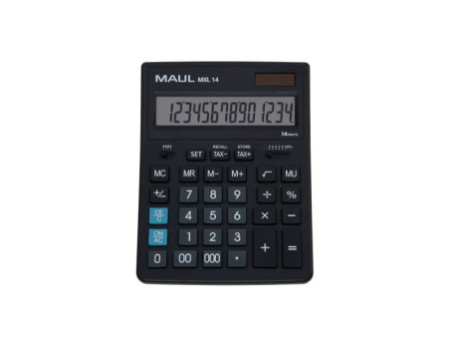 MAUL Calculatrice de bureau MXL 14, 14 chiffres, noir