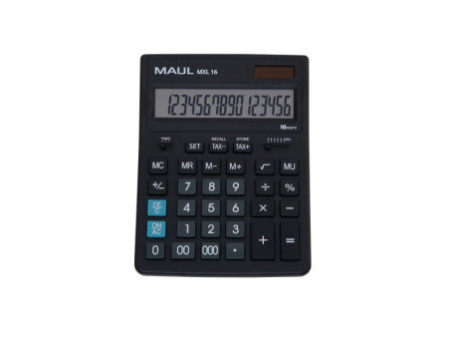 MAUL Calculatrice de bureau MXL 16, 16 chiffres, noir